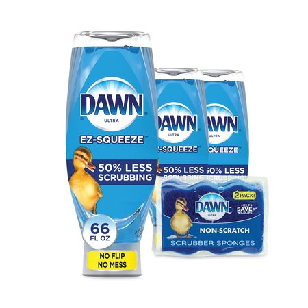 DAWN Ultra Liquid Dish Detergent, Dawn Original, 22 oz E-Z Squeeze Bottle, PK6, 6PK 02367